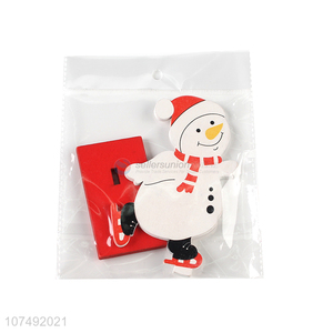 Promotion Xmas Decoration Christmas Ornament Snowman Wooden Craft