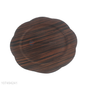 Suitable price plastic dinnerware wood grain plastic dessert plate