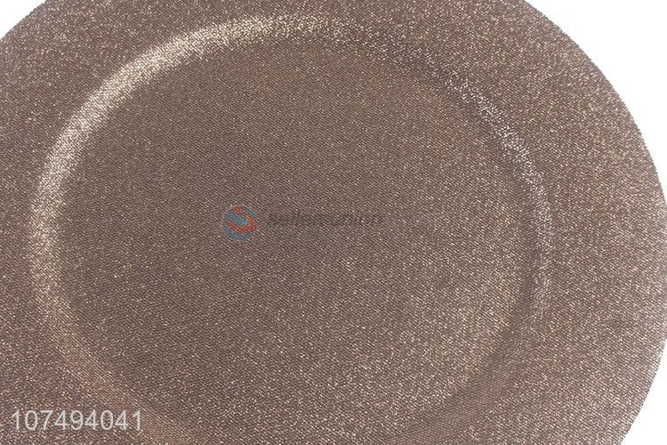 Promotional exquisite glitter plastic food serving plate for hotel