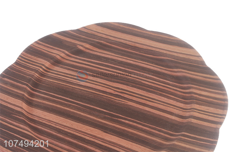 Promotional items wood grain plastic dishes retro plastic plates