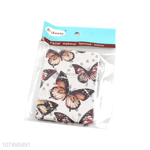 Factory Wholesale Butterfly Pattern Pocket Mirror