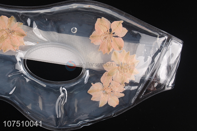 Customized Sleeping Relaxing Cold Freeze Gel Eye Mask With Flowers