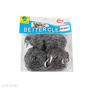 Wholesale 4 Pieceskitchen Cleaning Steel Wire Scourer Ball Set