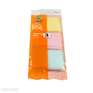 Best Quality 3 Pieces Scrubber Sponge Scouring Pad Set