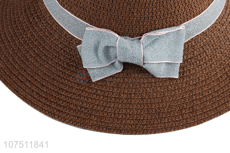 Low price women wide brim paper straw hat sun hats