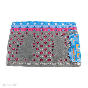 High quality feet design rectangle anti slip bath mat pvc shower mat