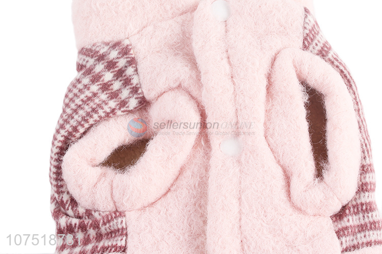 China manufacturer winter fashion houndstooth pattern dog jacket