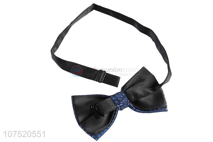 Factory price fashion grid jacquard men's bow tie