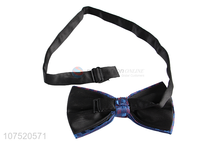 New products grid jacquard double-folded bow tie for men