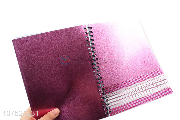 Promotional hard cover a5 spiral notebook glitter student notebooks