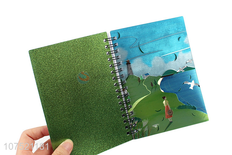 Good quality school office stationery hard cover a6 spiral notebook