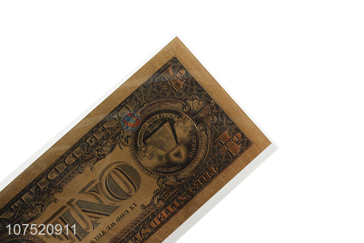 Most popular 1 dollar banknote 24k gold foil banknote for collection