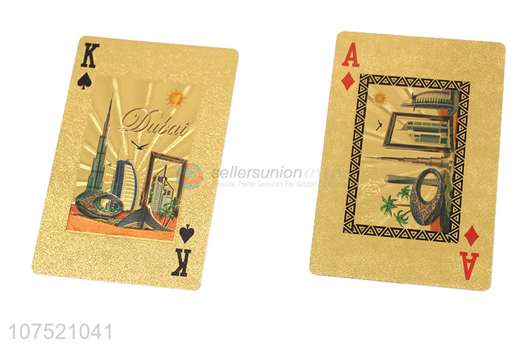 Best selling gold foil playing cards gold poker