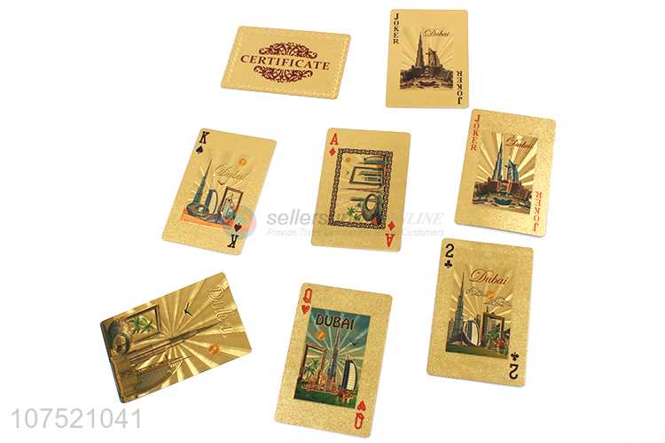 Best selling gold foil playing cards gold poker