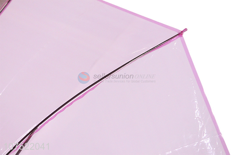Hot Selling Solid Color Transparent Auto Open Umbrella