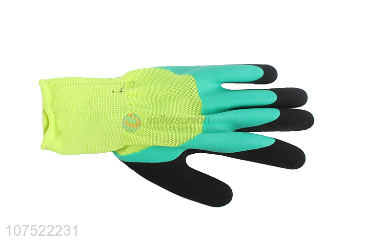 Good sale anti-slip latex coated safety gloves wear resistant labor gloves