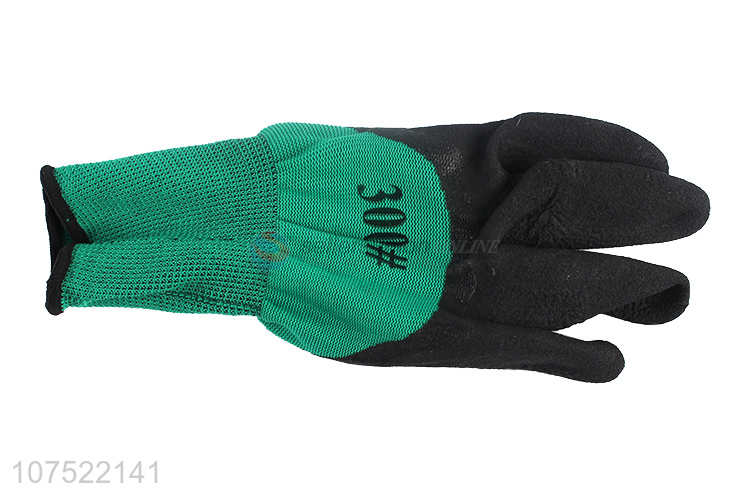 Factory direct sale breathable latex coated safety gloves foam gloves