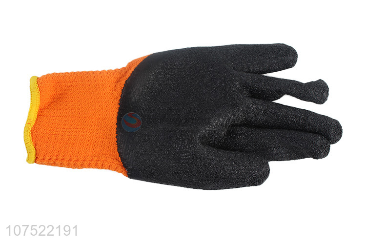 Hot selling latex coated safety gloves wear resistant foam gloves