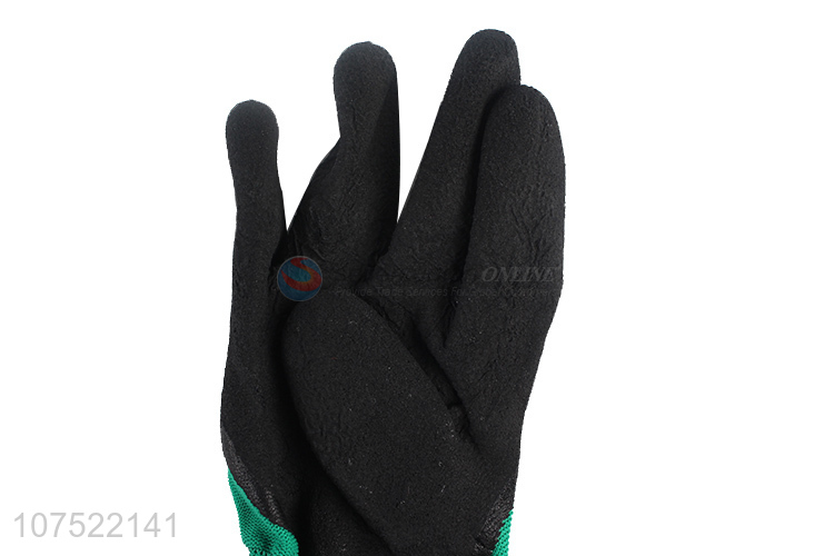 Factory direct sale breathable latex coated safety gloves foam gloves