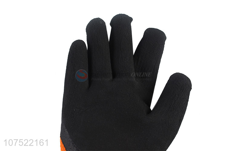 Wholesale anti-slip latex coated safety gloves wear resistant foam gloves