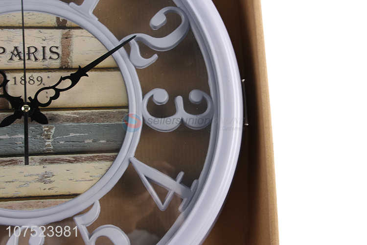 Hot sale home decoration living room wall clock creative silence hollowed-out wall clock
