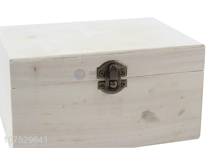 New products natural unfinished wooden craft box jewelry box