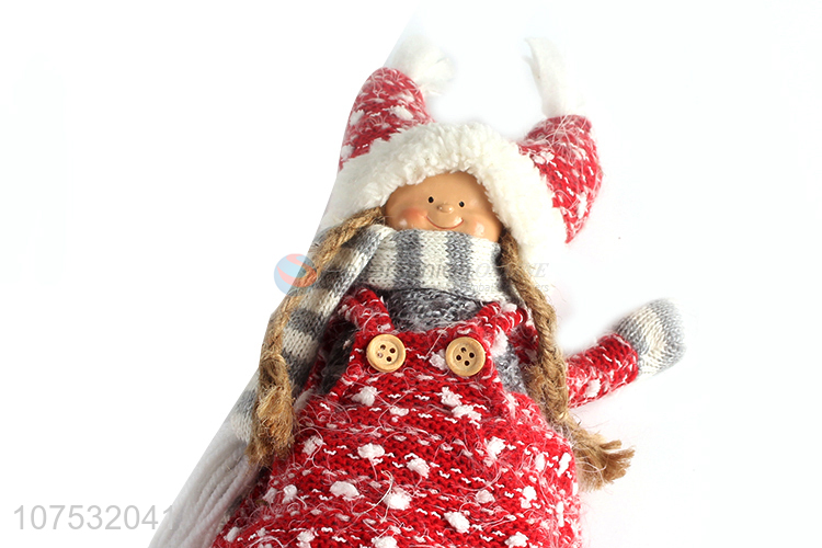 China manufacturer holiday ornaments fabric doll Christmas accessories