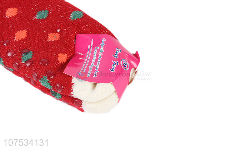 Bottom price women thermal slipper socks with fleece lining