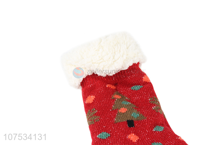 Bottom price women thermal slipper socks with fleece lining