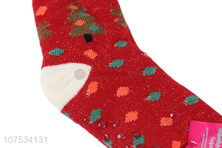 Bottom price women thermal slipper socks with fleece lining