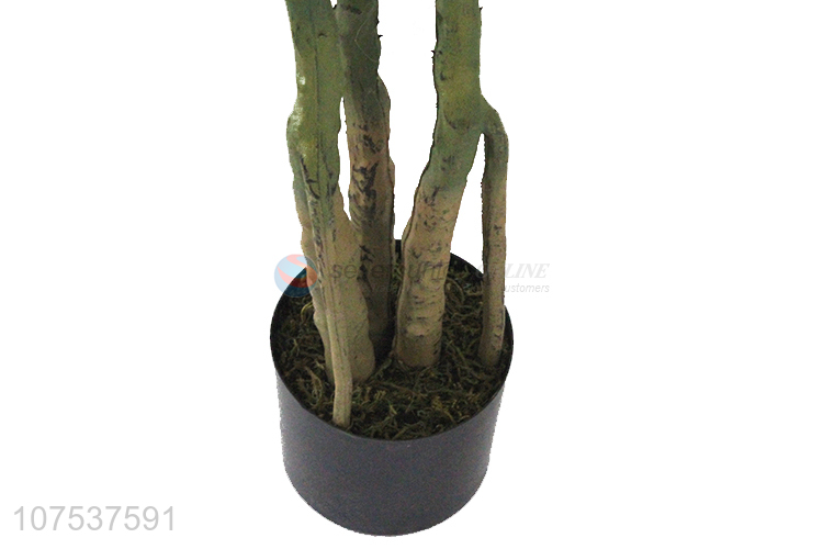 Custom Artificial Monstera Variegata Decorative Bonsai Plants