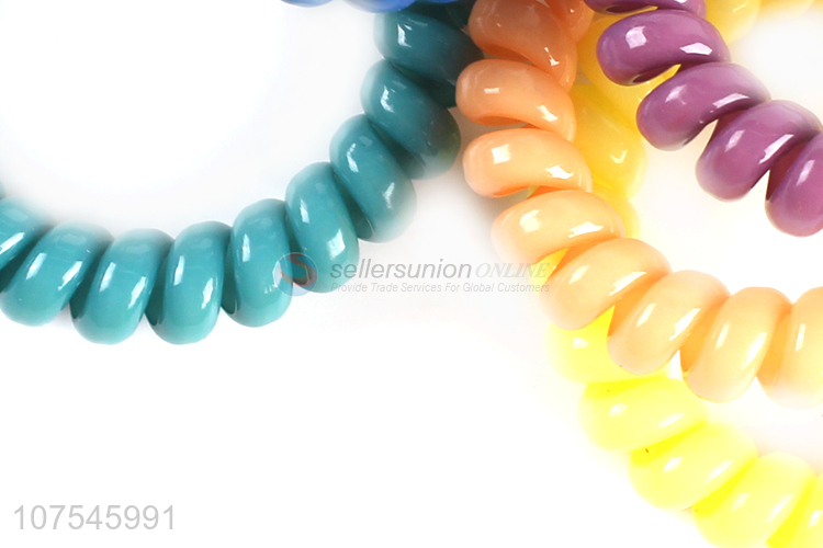 Hot Selling Popular Hair Band Colorful Telephone Wire Hair Rings