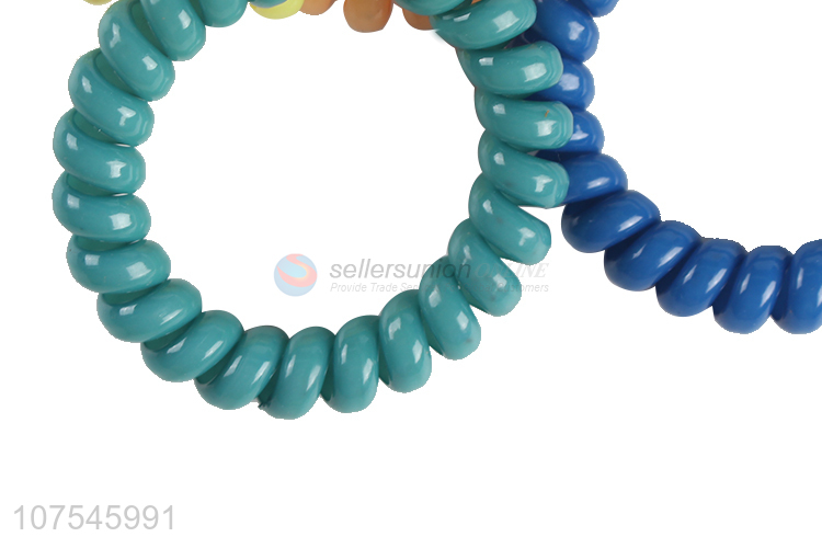 Hot Selling Popular Hair Band Colorful Telephone Wire Hair Rings