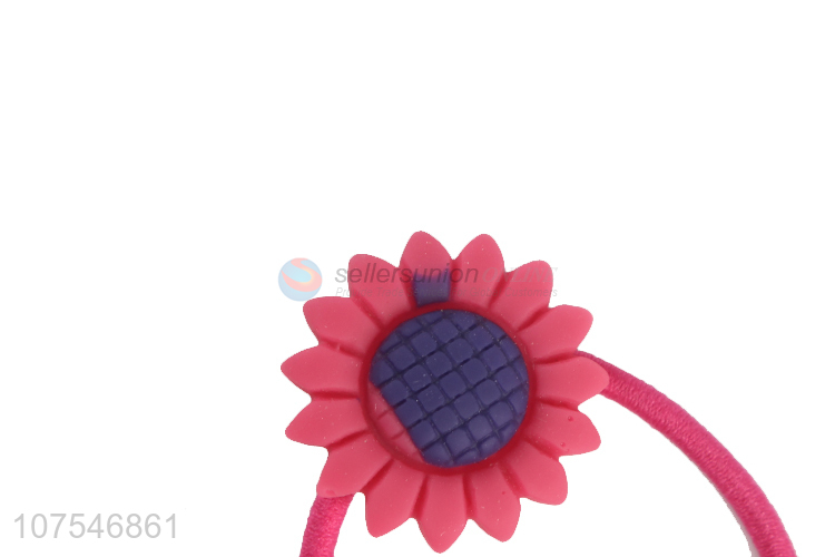 New Design Lovely Sunflower Hair Ring Girls Elastic Hair Rope