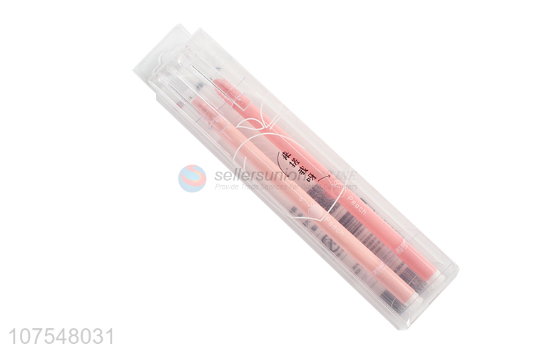 Low price peach scented plastic gel ink pen students stationery