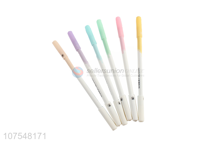 Good quality double-ended plastic gel ink pen office school stationery