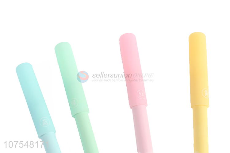 Good quality double-ended plastic gel ink pen office school stationery