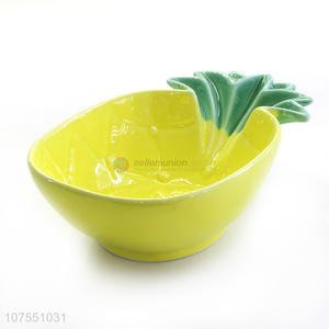 Suitable Price Creative Pineapple Shape Colorful Ceramic Bowl