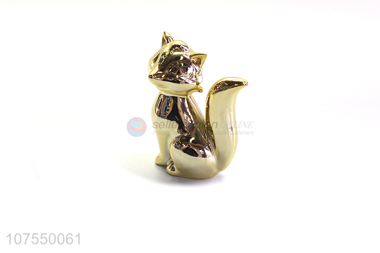 Top Selling New Design Ceramic Fox Ornaments Decoration Figurine