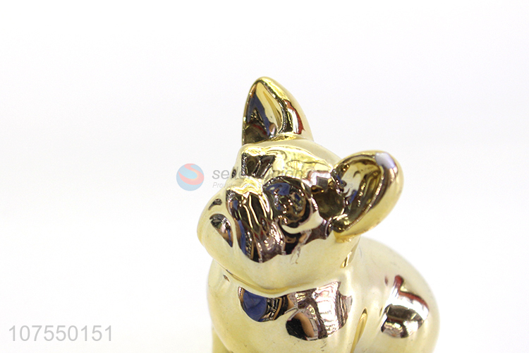 Wholesale Unique Design Ceramic Animal Shape Small Dog Figurine For Home Decor