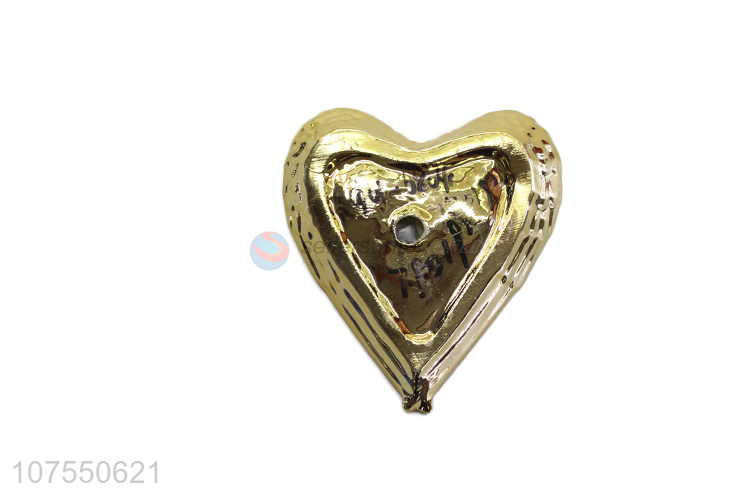 Competitive Price Luxury Golden Heart Shape Ceramic Plate