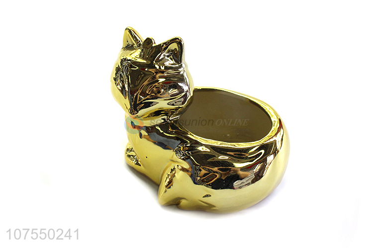 Wholesale Price Miniature Animal Fox Ceramic Figurine For Decoration