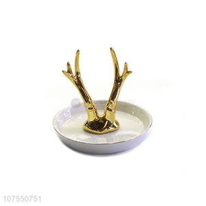 Wholesale Creative Ceramic Plate With Deer Decoration
