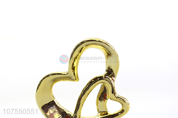 Good Factory Price Double Heart Design Decoration Ceramic Ornaments