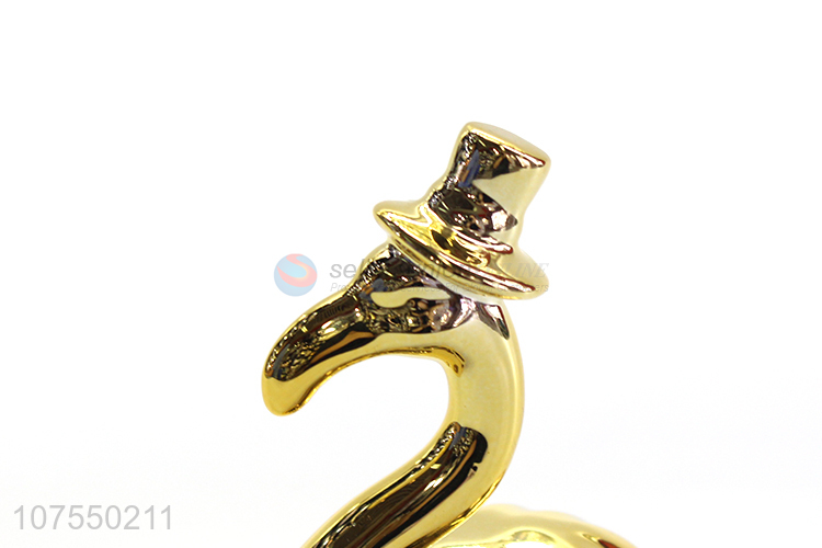 Modern Nordic Home Living Room Ceramic Swan Figurines For Decoration
