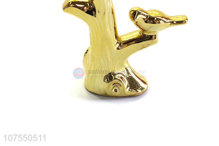 Best Sale Ceramic Bird Figurine Standing On The Branch For Home Decor