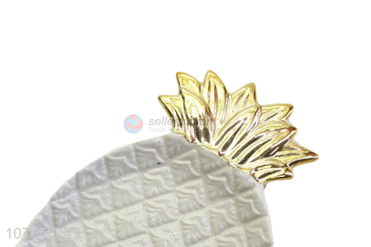 Contracted Design Pineapple Shape Ceramic Plate Novelty Dinner Plate