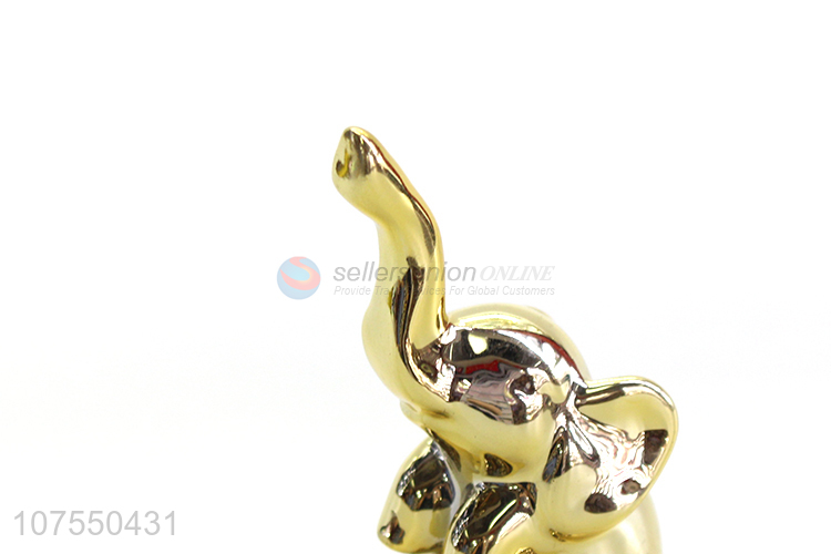 New Product Exquisite Home Decoration Small Elephant Shape Ceramic Ornaments