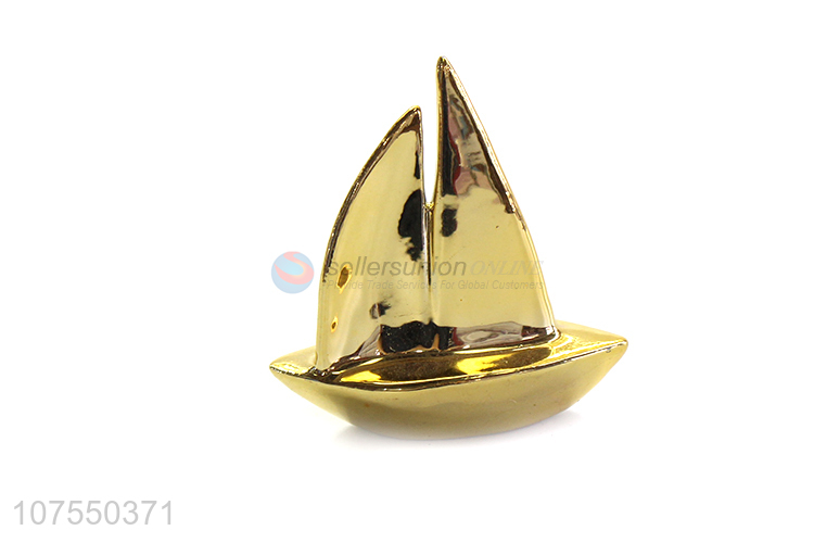 Factory Directly Supplies Home Decor Ceramic Sailboat Decoration Ornaments