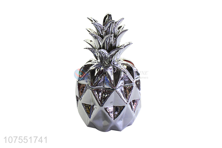 Factory Sell Lovely Pineapple Shape Ceramic Ornaments Home Decoration Accessories